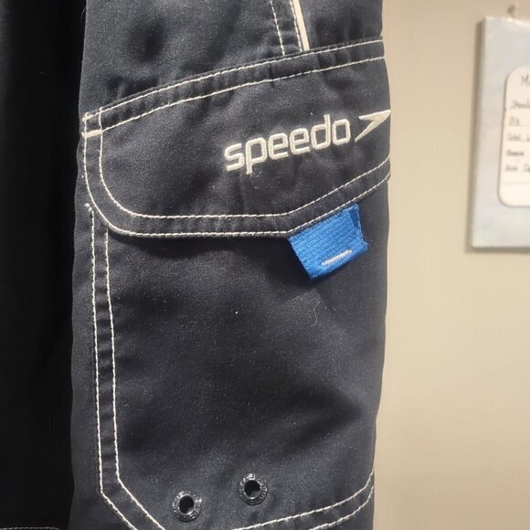 Men's Speedo Navy Blue Board Shorts Size Large - Picture 6 of 7